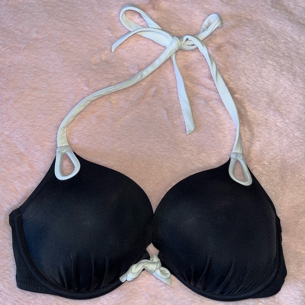 Victoria’s Secret Add 2 Cups Bikini in Black/White